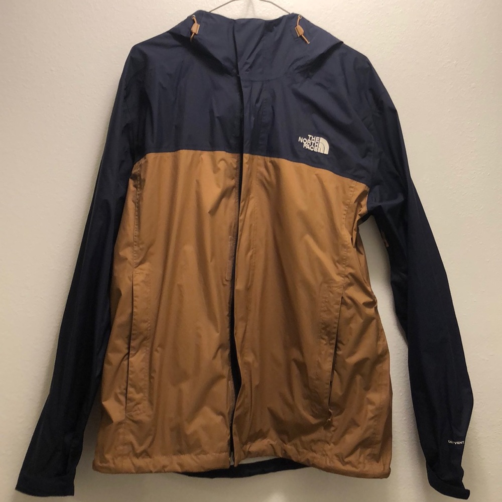 Mens North Face rain jacket color block